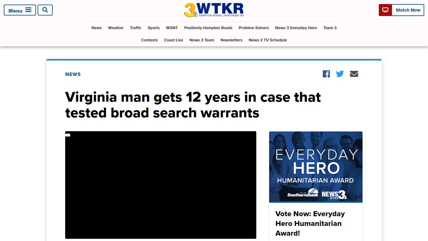 Virginia man gets 12 years in case that tested broad search warrants